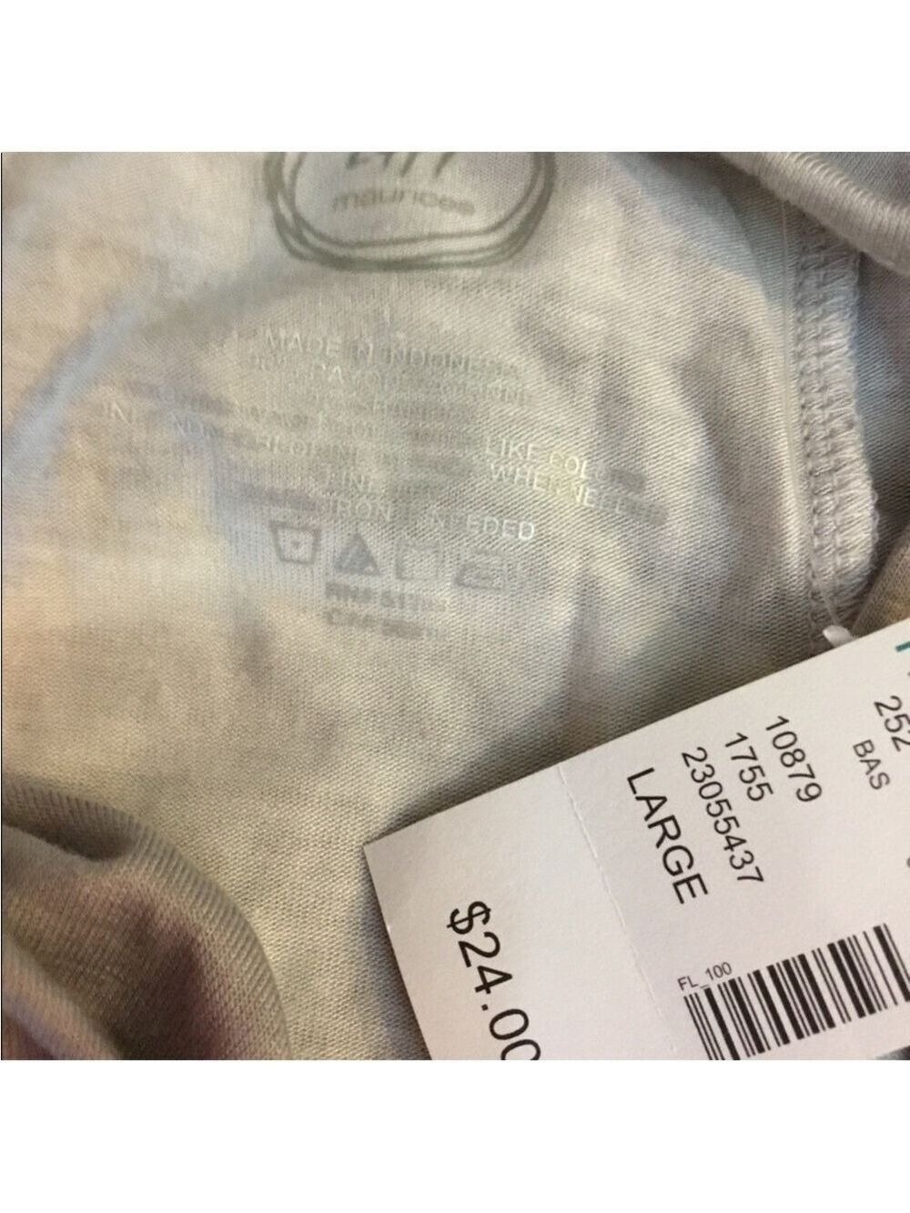 Maurices 24/7 Crisscross V-Neck Sleeveless Tunic Top Gray Tie-Dye Size Large - Picture 11 of 14